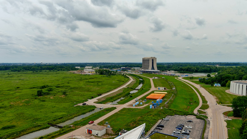 Aerial view of Fermilab site